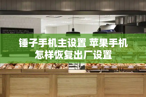 锤子手机主设置 苹果手机怎样恢复出厂设置-第1张图片-星选测评