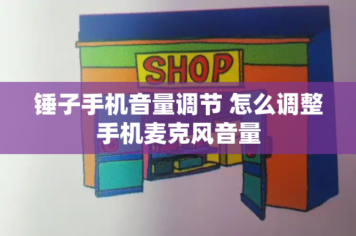锤子手机音量调节 怎么调整手机麦克风音量