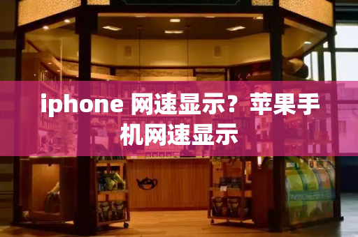 iphone 网速显示？苹果手机网速显示