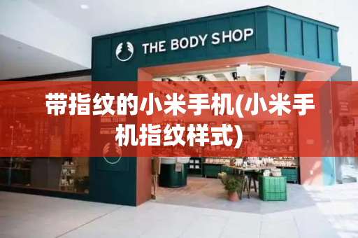带指纹的小米手机(小米手机指纹样式)