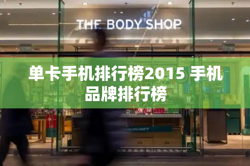 单卡手机排行榜2015 手机品牌排行榜-第1张图片-星选测评