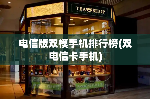 电信版双模手机排行榜(双电信卡手机)
