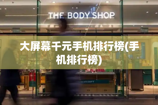 大屏幕千元手机排行榜(手机排行榜)
