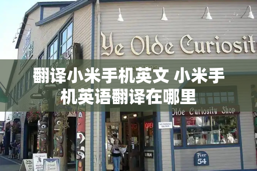 翻译小米手机英文 小米手机英语翻译在哪里