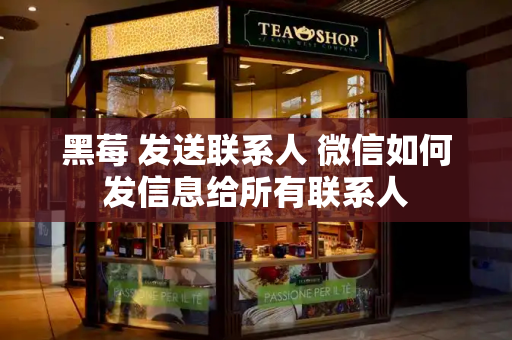 黑莓 发送联系人 微信如何发信息给所有联系人