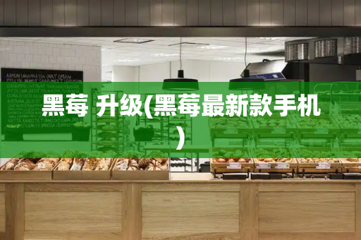 黑莓 升级(黑莓最新款手机)