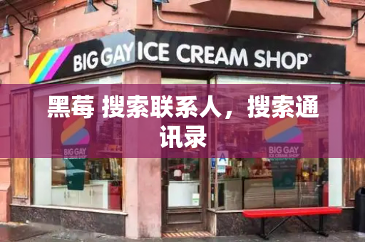 黑莓 搜索联系人，搜索通讯录