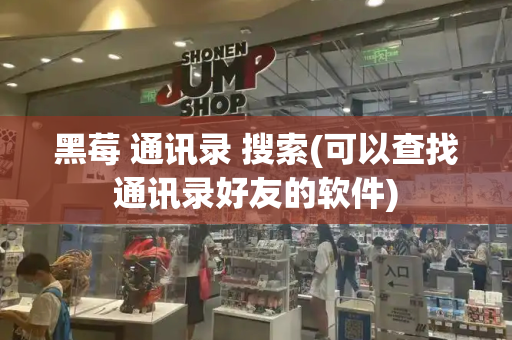 黑莓 通讯录 搜索(可以查找通讯录好友的软件)-第1张图片-星选测评