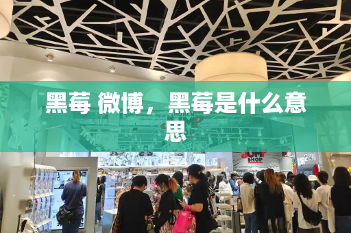 黑莓 微博，黑莓是什么意思-第1张图片-星选测评