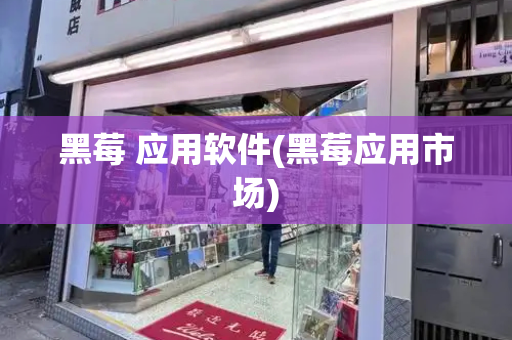 黑莓 应用软件(黑莓应用市场)