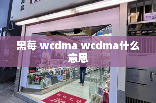 黑莓 wcdma wcdma什么意思