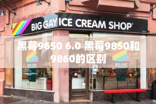 黑莓9650 6.0 黑莓9850和9860的区别-第1张图片-星选测评