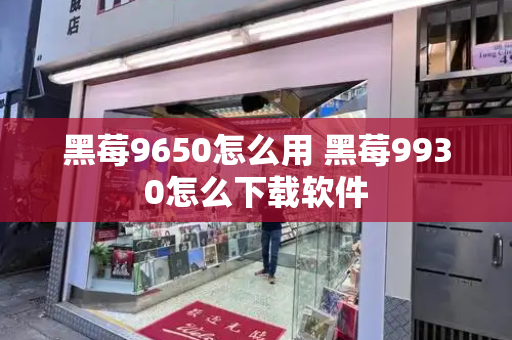 黑莓9650怎么用 黑莓9930怎么下载软件-第1张图片-星选测评