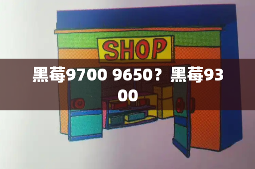 黑莓9700 9650？黑莓9300-第1张图片-星选测评