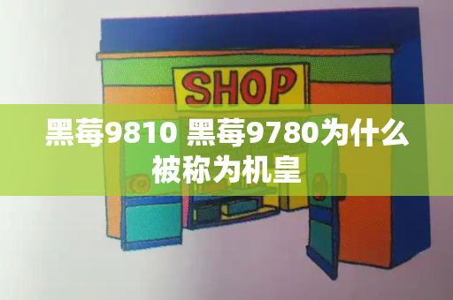黑莓9810 黑莓9780为什么被称为机皇