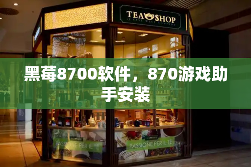 黑莓8700软件，870游戏助手安装-第1张图片-星选测评