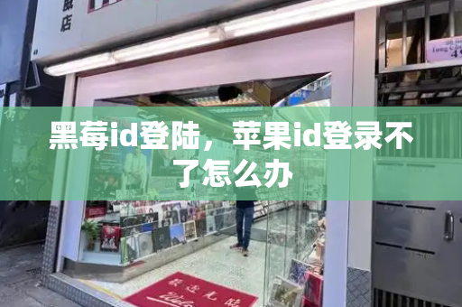 黑莓id登陆，苹果id登录不了怎么办