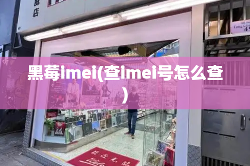 黑莓imei(查imei号怎么查)