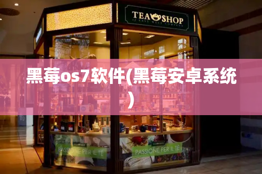 黑莓os7软件(黑莓安卓系统)