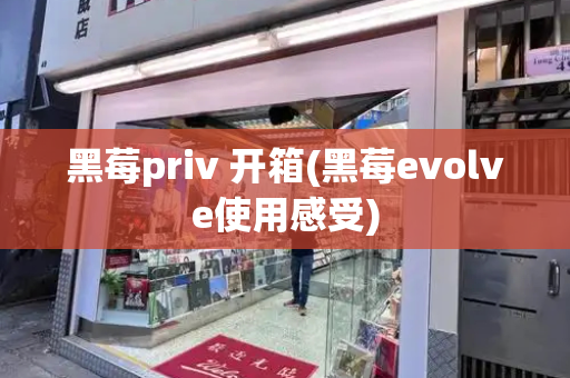 黑莓priv 开箱(黑莓evolve使用感受)-第1张图片-星选测评