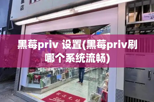 黑莓priv 设置(黑莓priv刷哪个系统流畅)