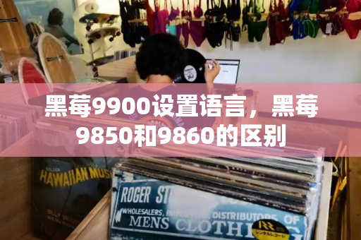 黑莓9900设置语言，黑莓9850和9860的区别-第1张图片-星选测评
