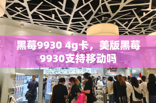 黑莓9930 4g卡，美版黑莓9930支持移动吗