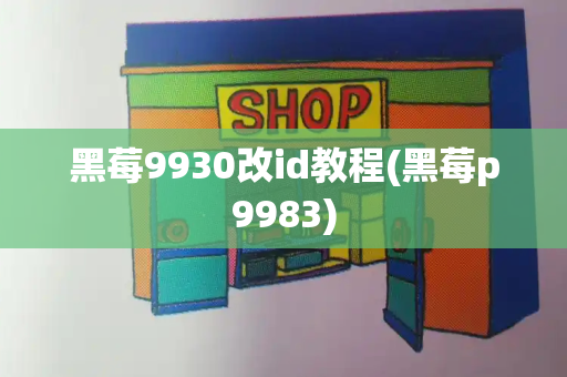 黑莓9930改id教程(黑莓p9983)
