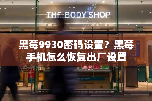 黑莓9930密码设置？黑莓手机怎么恢复出厂设置