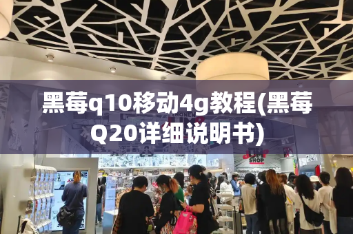 黑莓q10移动4g教程(黑莓Q20详细说明书)