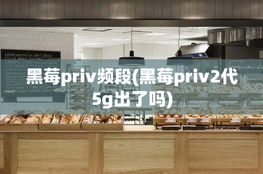 黑莓priv频段(黑莓priv2代5g出了吗)