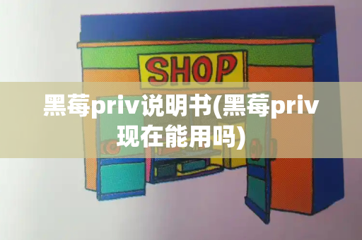 黑莓priv说明书(黑莓priv现在能用吗)-第1张图片-星选测评