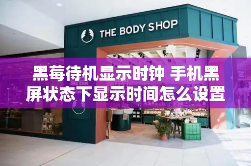 黑莓待机显示时钟 手机黑屏状态下显示时间怎么设置
