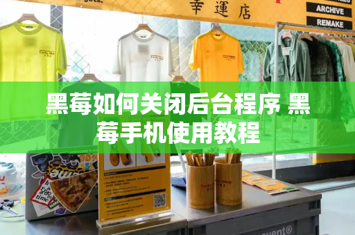 黑莓如何关闭后台程序 黑莓手机使用教程-第1张图片-星选测评