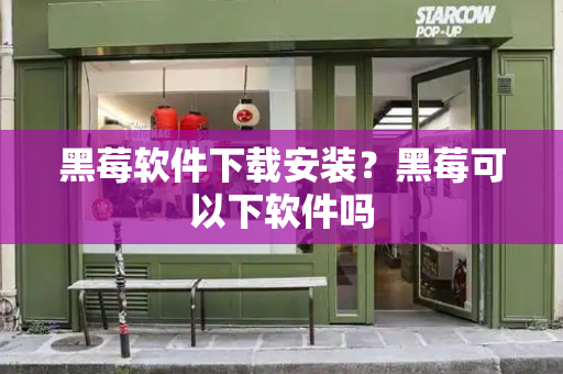 黑莓软件下载安装？黑莓可以下软件吗