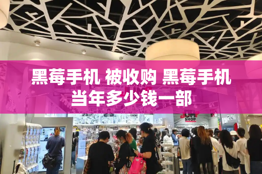 黑莓手机 被收购 黑莓手机当年多少钱一部