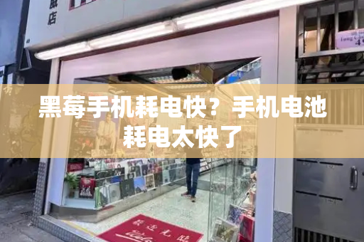 黑莓手机耗电快？手机电池耗电太快了