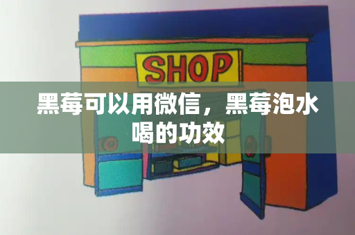黑莓可以用微信，黑莓泡水喝的功效-第1张图片-星选测评