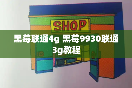 黑莓联通4g 黑莓9930联通3g教程-第1张图片-星选测评