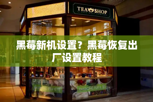 黑莓新机设置？黑莓恢复出厂设置教程