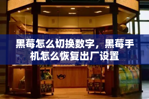 黑莓怎么切换数字，黑莓手机怎么恢复出厂设置