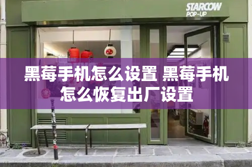 黑莓手机怎么设置 黑莓手机怎么恢复出厂设置