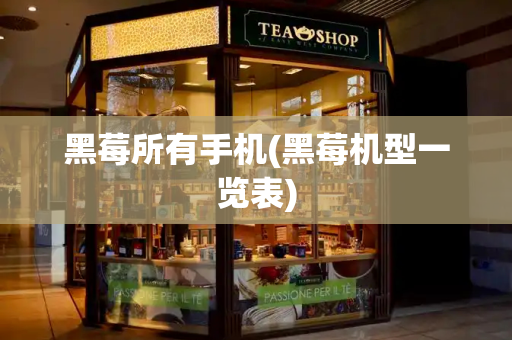 黑莓所有手机(黑莓机型一览表)