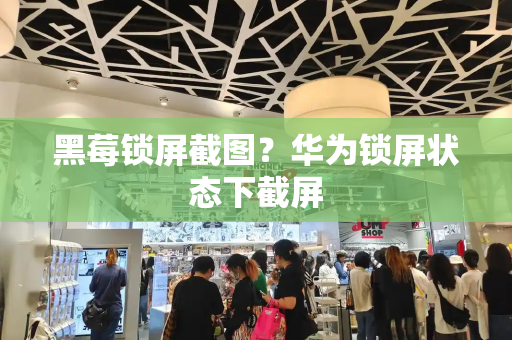 黑莓锁屏截图？华为锁屏状态下截屏-第1张图片-星选测评