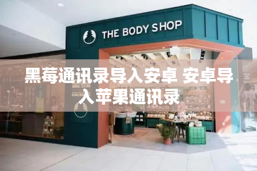 黑莓通讯录导入安卓 安卓导入苹果通讯录-第1张图片-星选测评