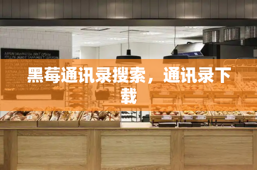 黑莓通讯录搜索，通讯录下载