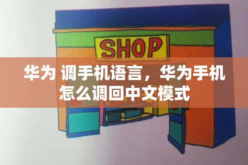 华为 调手机语言，华为手机怎么调回中文模式-第1张图片-星选测评