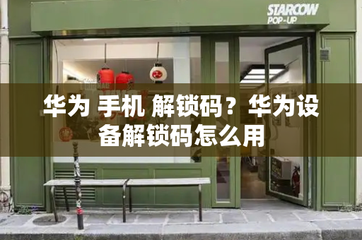 华为 手机 解锁码？华为设备解锁码怎么用-第1张图片-星选测评