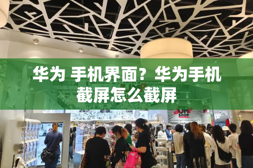 华为 手机界面？华为手机截屏怎么截屏-第1张图片-星选测评