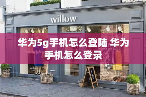华为5g手机怎么登陆 华为手机怎么登录